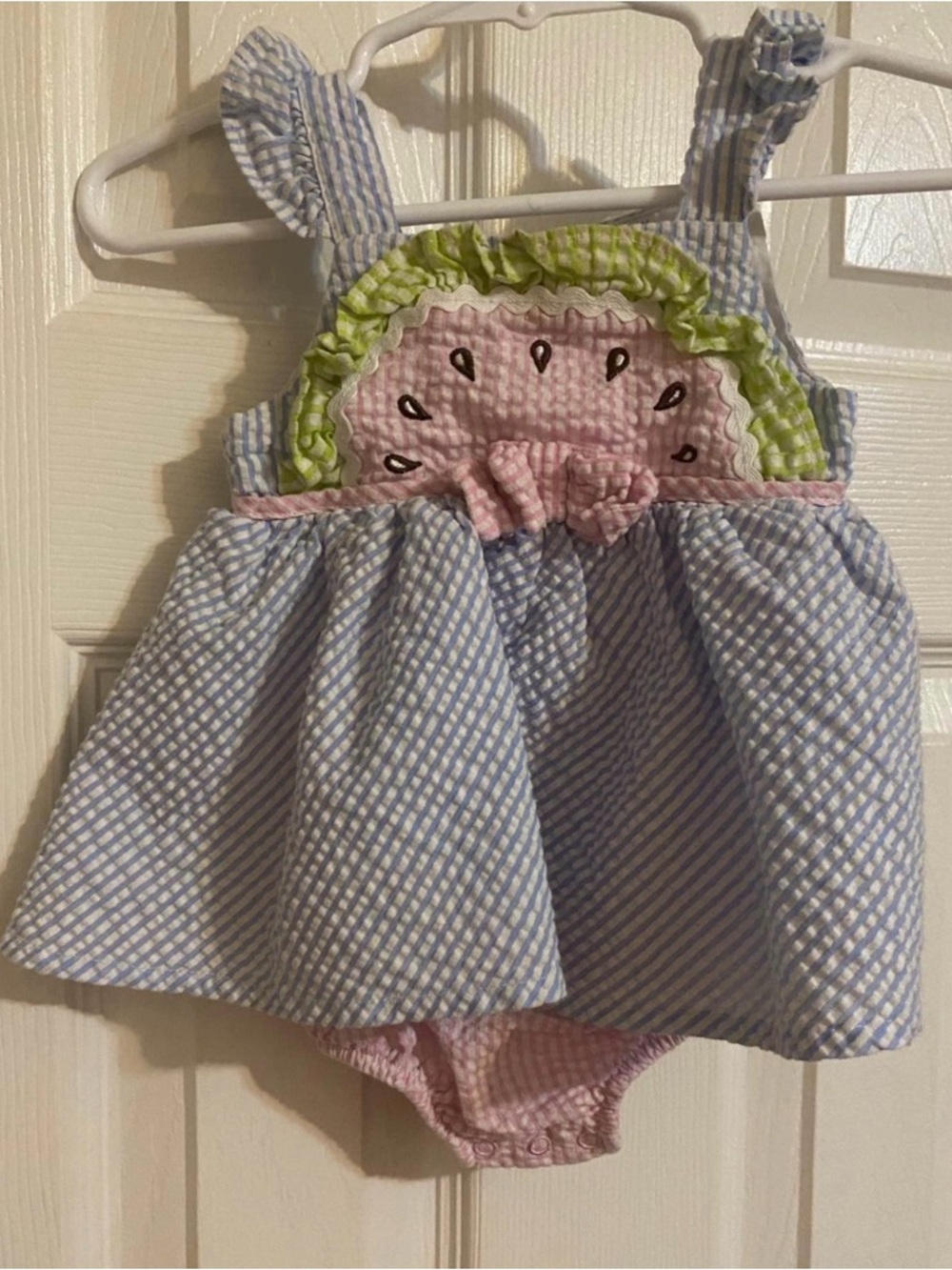 Blueberi Blvd Watermelon Bubble Romper - Picture 3 of 9
